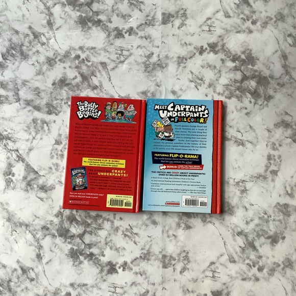 Scholastic Captain Underpants books by Dav Pilkey. #1 and 9 - Picture 2 of 5